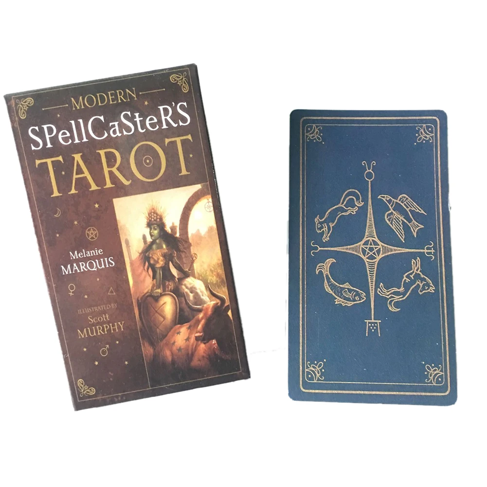 78pcs Modern Spellcaster's Tarot Cards Board Games Deck Table Tarot Game For Family Party Playing Card Entertainment
