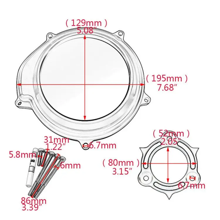 Черная защитная крышка сцепления, защита от утечки, прозрачные линзы для KTM LC8 двигателя 1090 1190 ADV R 1290 Super Duke R GT мотоциклы