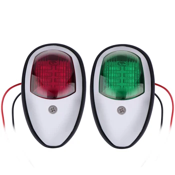 

2Pcs/Set 10V-30V Universal ABS LED Navigation Light Signal Warning Lamp Signal Lamp For Marine Boat Yacht Truck Trailer Van