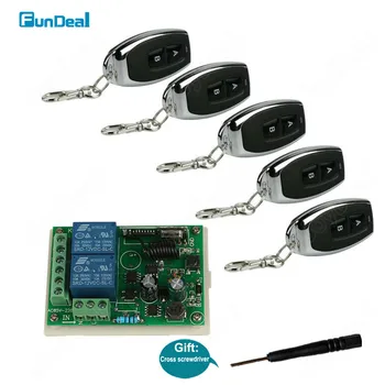 

433 Mhz Universal Wireless RF Remote Control Switch AC 110V 220V 2CH Relay Receiver And Transmitter For Light Garage Door Opener