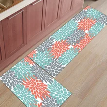 2 шт. Коврики для кухни многоцветный dahlia Зеленый Серый Красный Коврики для входной двери ванной комнаты гостиной двери коврики домашний декор