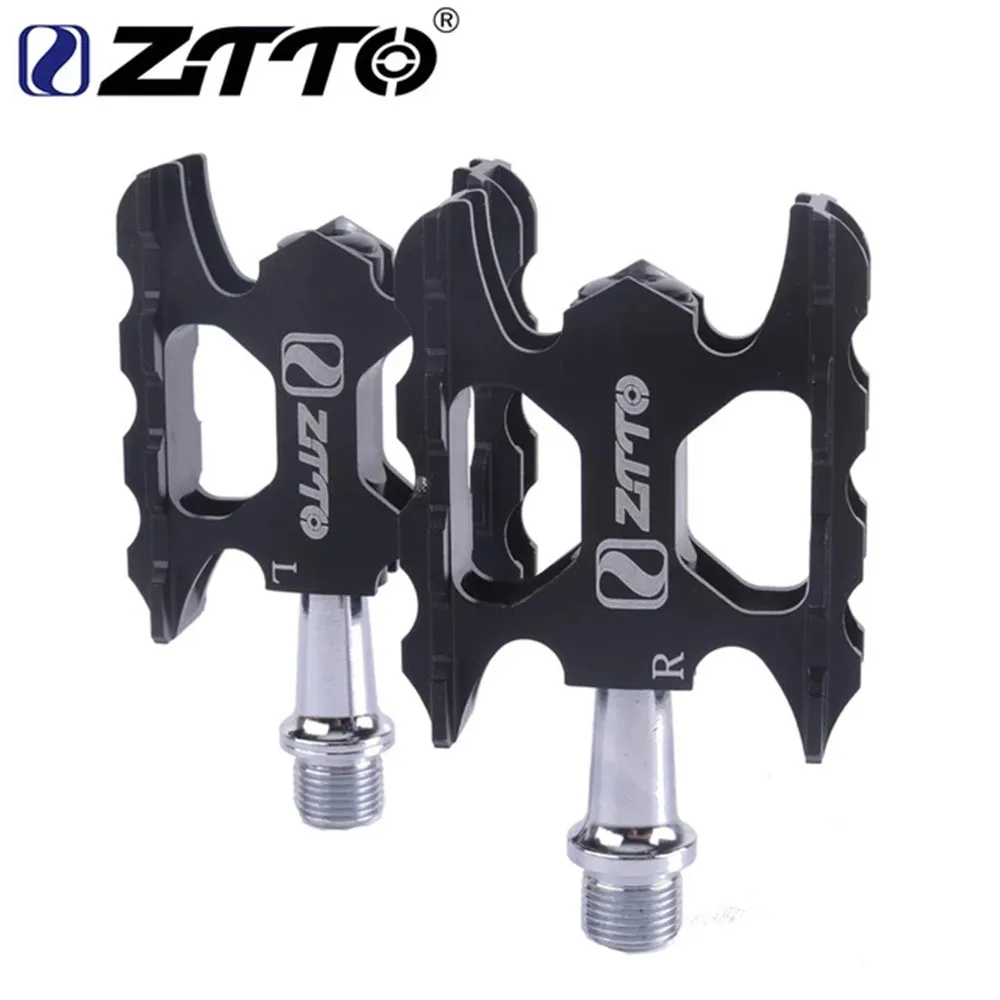 

ZTTO 1 Pair CNC Lightweight MTB BMX Road Folding Bike Bicycle Cycling Sealed 4 Bearings Flat Pedal