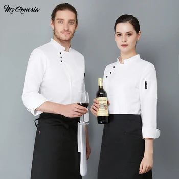 

high quality 7-point sleeve chef Work shirt breathable Restaurant Kitchen Chef Cook Jacket Catering Waiter Waitress Uniform tops
