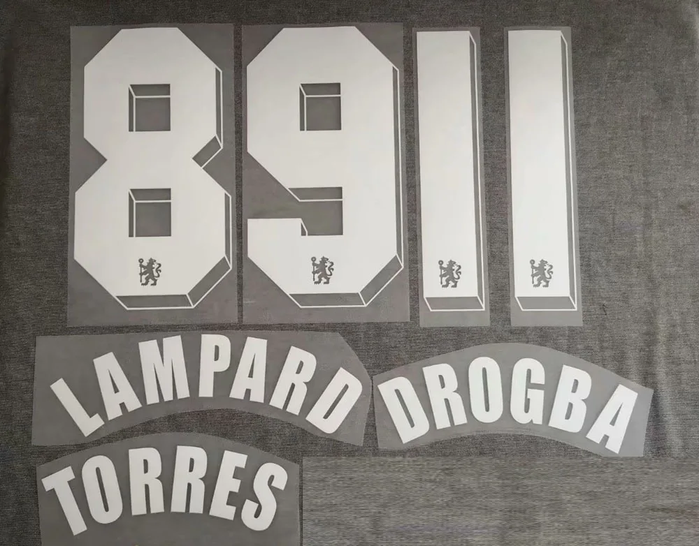 

2011-2012 CHampions Nameset Torres Drogba Lampard NAMESET Iron On Heat Transfer Soccer Patch Badge