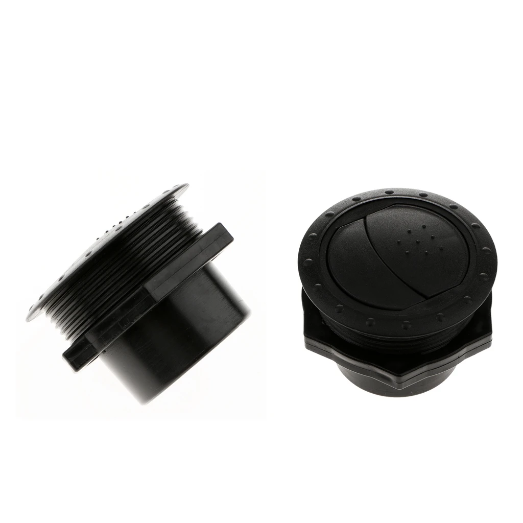 Set of 2 Universal RV Yacht Side Roof A/C Air Vent Exhaust Outlet, Install Hole: 60mm, Easy Installtion, Black