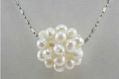 +++828 Real Cluster White Pearl Ball 18KWGP Pendant and Necklace | Украшения и аксессуары