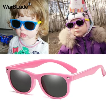 

WarBlade Kids Sunglasses Silicone Flexible Polarized Children Sun glasses Fashion Boys Girls Glasses UV400 Baby Shades Eyewear