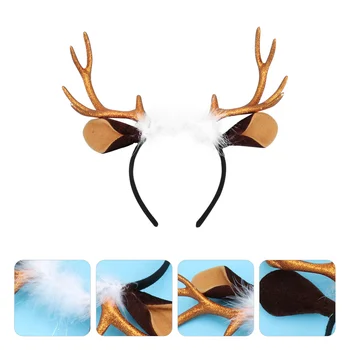

1Pc Christmas Antler Headband Christmas Cosplay Hairband Kids Cute Headdress