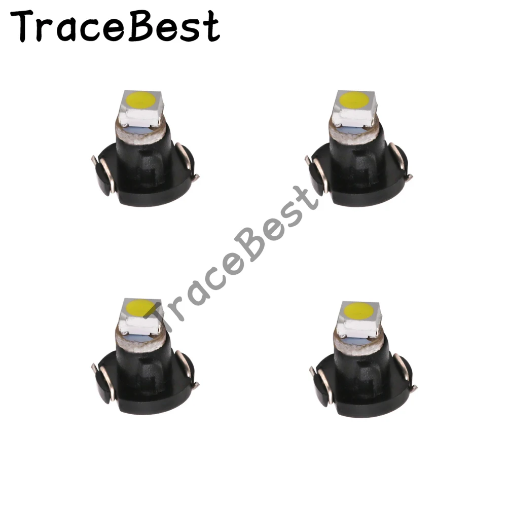 

4pieces White T3 1210 1SMD Instrument Light LED Bulb 12V White Light Easy To Install
