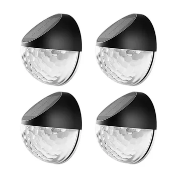

4pcs Splash Resistant Outdoor Waterproof Easy Install Landscape Lamp Driveway Pathway Solar Fence Light Auto On Off Garden Decor