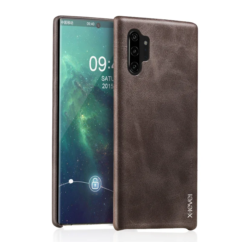 X-level ретро кожаный чехол для samsung Galaxy Note 10 Мягкий сенсорный ударопрочный задний Чехол для телефона Note 10 Pro Чехол Note 10 Plus