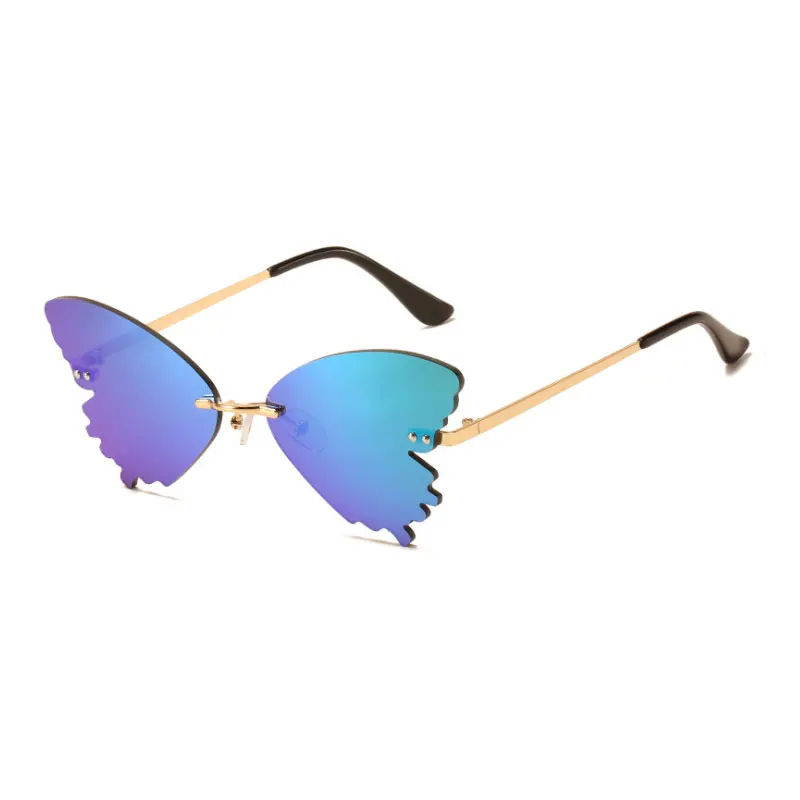 2022 New Arrival Fashion Brand Vintage Sunglasses Women Metal Frame Butterfly Sun Glasses For Female Shades Eyewear UV400 purple sunglasses Sunglasses