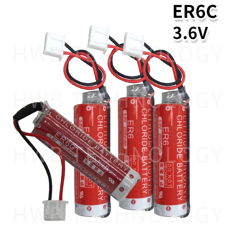 

10pcs New Original Version For MAXELL AA 14500 ER6C 3.6V Lithium Battery PLC Batteries With Two - Hole Plug