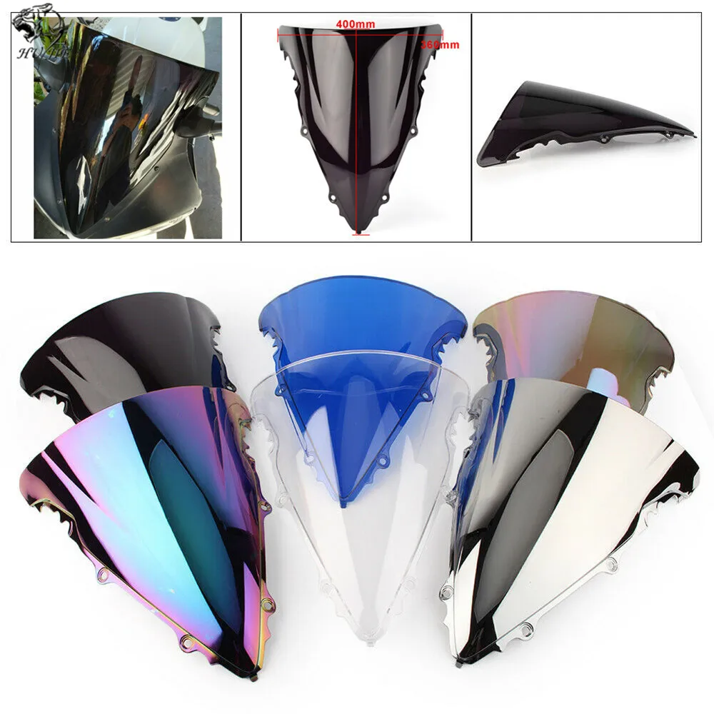 

ABS Windscreen For Yamaha YZF-R6 YZF R6 600 2003 2004 2005 Double Bubble Motorcycle Windshield Iridium Wind Deflectors