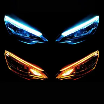 

2pcs Car DRL LED Daytime Running Lights Auto Flow Turn Signal kit Accessories for Peugeot 206 207 208 301 307 308 407 2008 3008
