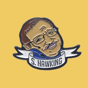 

O256 Wholesale 10pcs/lot Physicist Metal Enamel Pins And Brooches For Women Men Lapel Pin Backpack Bags Hat Badge Gifts