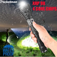 XHP90 самый мощный светодиодный фонарик XLamp 18650 Zoom Torch USB Перезаряжаемый водонепроницаемый тактический фонарь Кемпинг Охота лампа