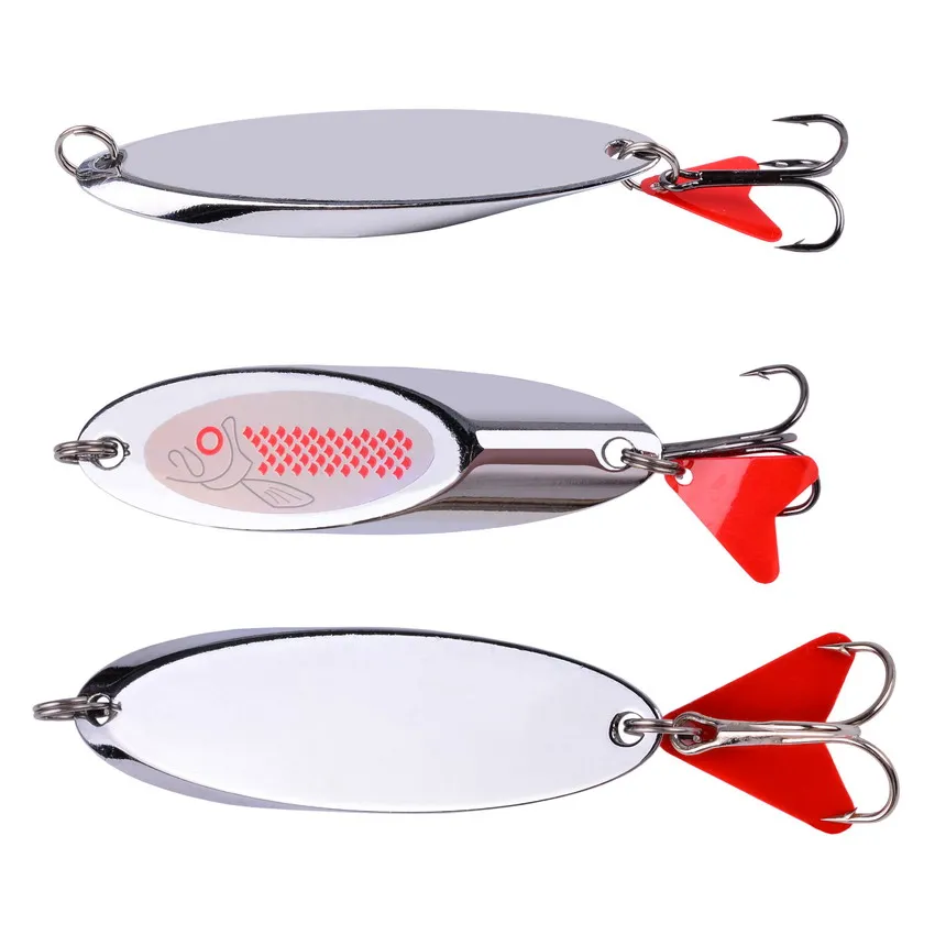 

1pcs Metal Spoon lure fishing lures 7g-42g Spinner Bait Spoon Sequins Spinnerbait Fishing Tackle Jigging Winter Luminous