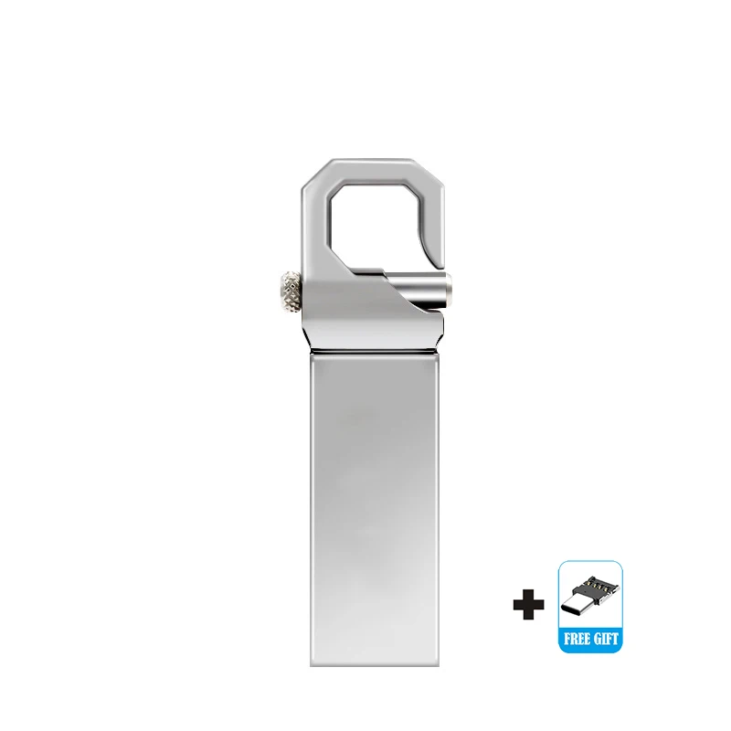 Silver-typec Металлический usb флеш-накопитель 64 ГБ 32 ГБ флеш-накопитель 128 ГБ флеш-накопитель водонепроницаемый флеш-накопитель 16 ГБ 8 ГБ флеш-карта памяти usb флеш-накопитель cle - Цвет: Silver-typec