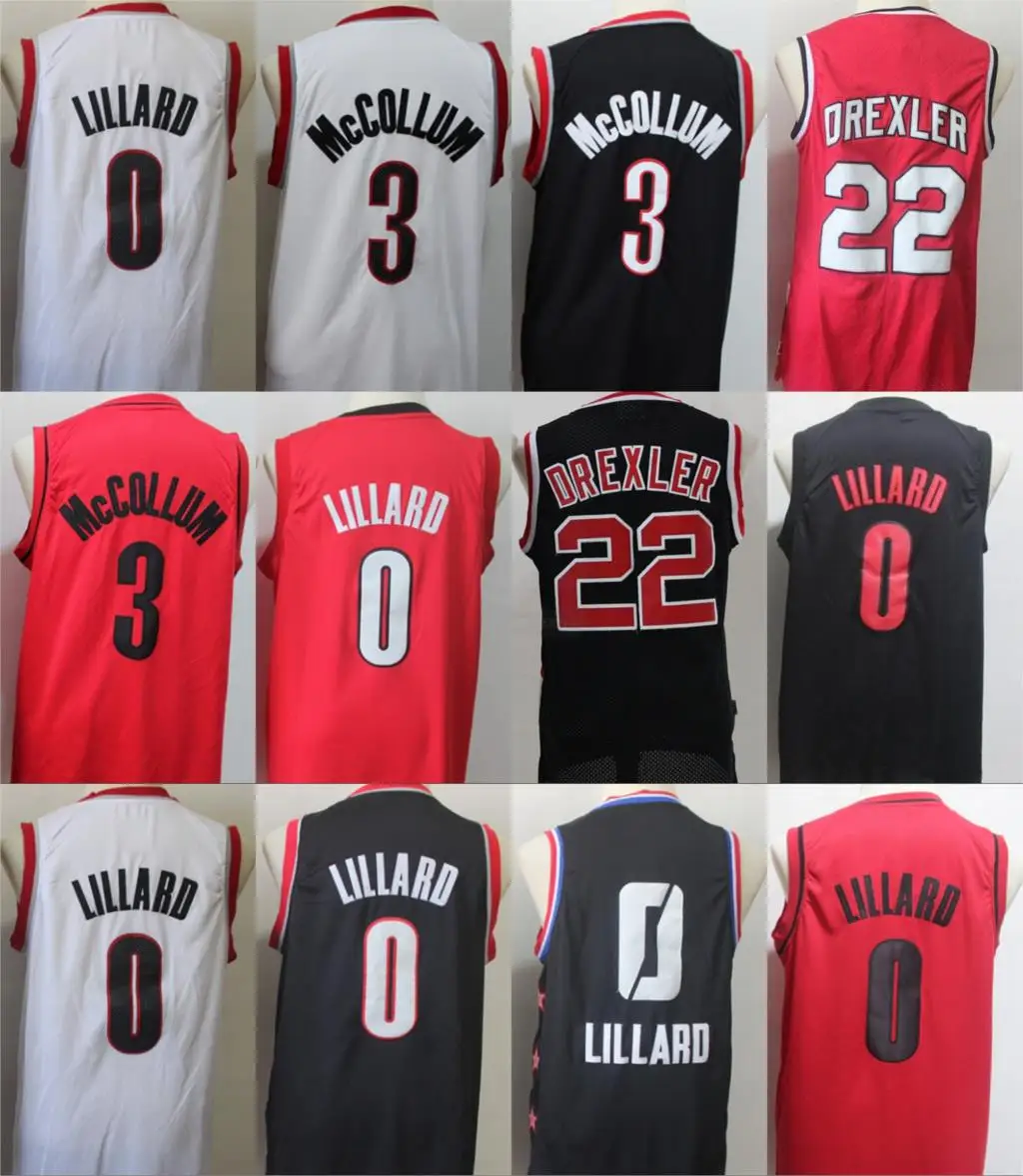 Мужской baskeball Portland Damian Lillard c. J. McCollum Клайд Дрекслер Майки