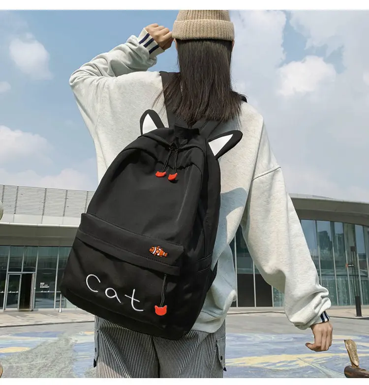 Аниме женский рюкзак Мультфильм Mochila для девочек мальчиков путешествия рюкзак милый кот печать сумка на плечо для подростков