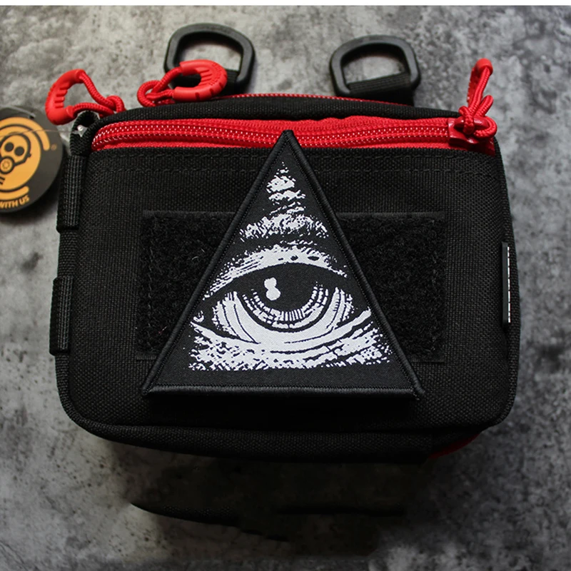 Военная нашивка 1 шт. треугольное плетение тактический значок видящий глаз Бога