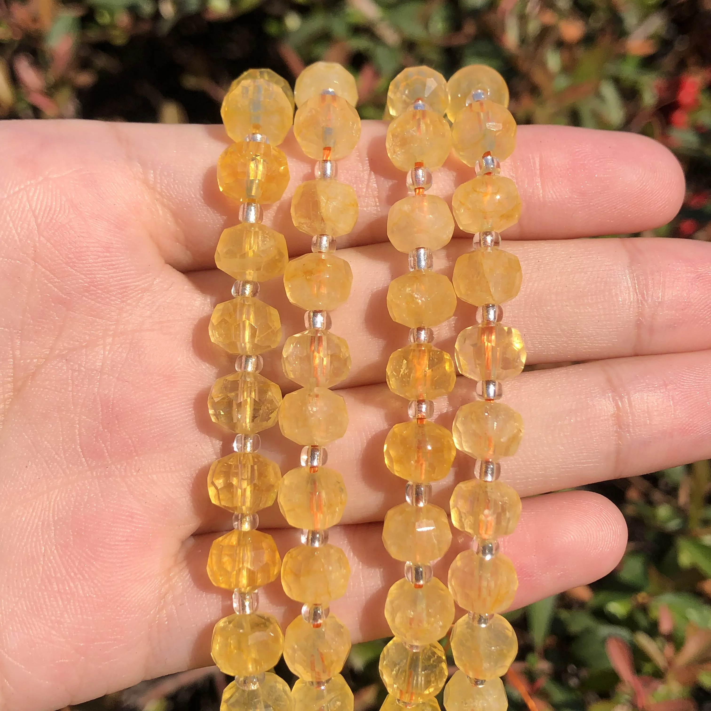 Natural Citrine Beads for Making Handmade Jewelry, Bracelet Making Beads,  Faceted Beads Jewelry, Droplets Beads Strands, Drilled Beads 