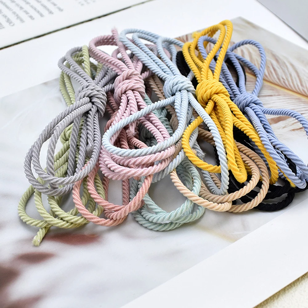 5 meters Colorful High-Quality Round Elastic Rope Threaded Rubber Band Handmade DIY Bracelet Head Rope Clothing Materials