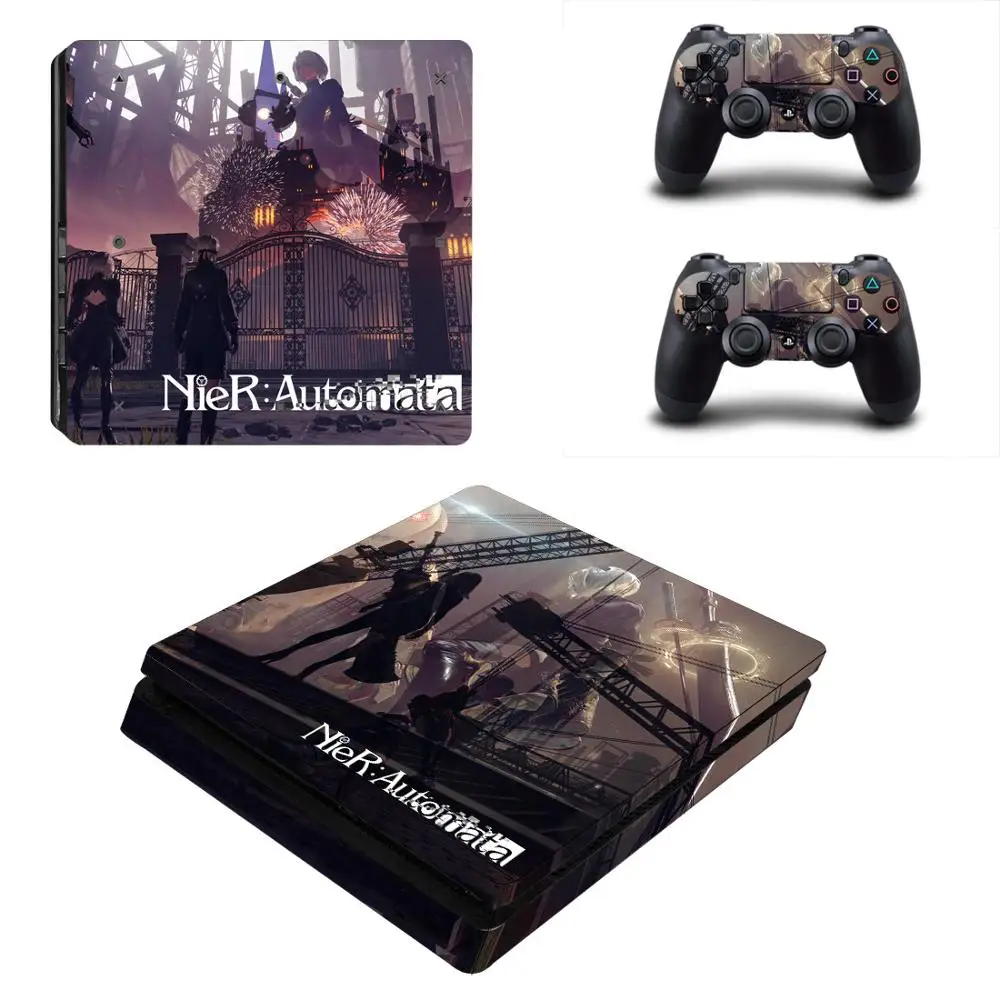 NieR Automata PS4 тонкая кожа Наклейка виниловая для Dualshock Playstation 4 консоль и контроллер PS4 Slim Skins наклейка s винил - Цвет: YSP4S-1103