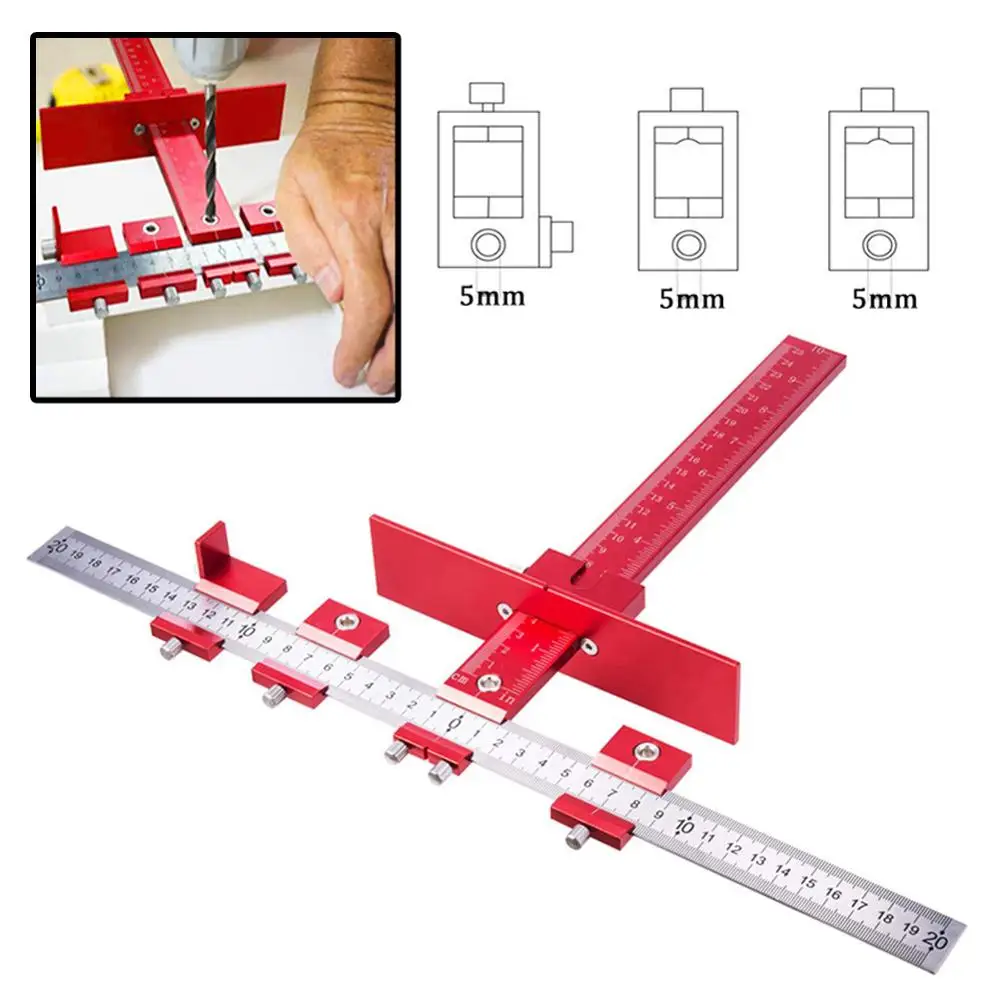 Woodworking Tools Detachable Hole Punch Jig Tool Center Drill Bit Guide Set Sleeve Cabinet Hardware Locator Wood Drilling hollow apricot leather protective handles for bags handles handbag shoulder strap sleeve loop detachable crossbody accessories