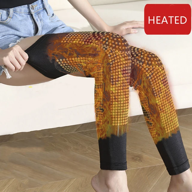 2Db Féreghordó Hosszú Térd Párnák Téli Meleg Térdtartó Láb Kompressziós Hüvely Támogat - Image 4