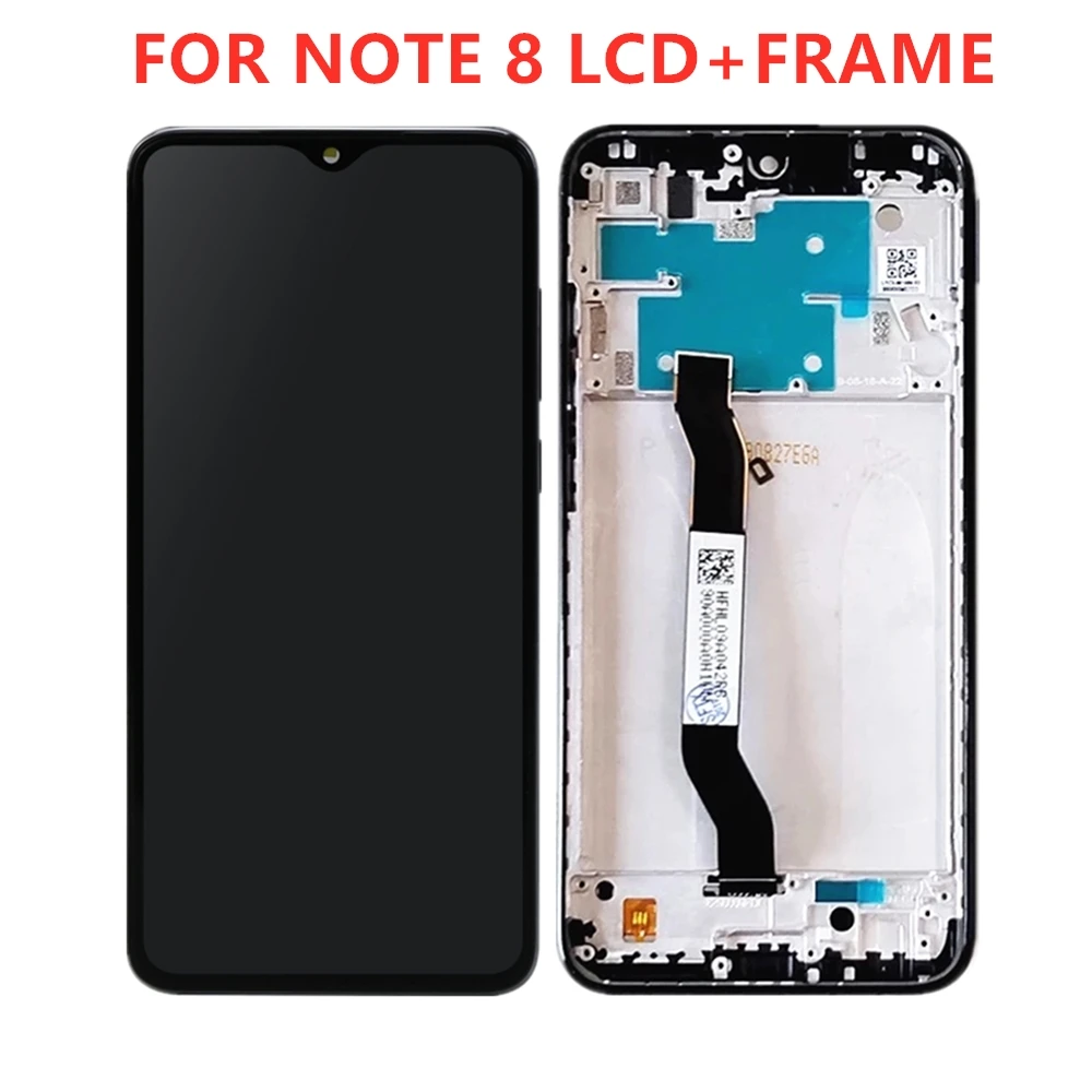 ЖК-дисплей для XIAOMI Redmi NOTE 8 PRO, кодирующий преобразователь сенсорного экрана в сборе для Redmi Note 8 PRO, Замена ЖК-экрана