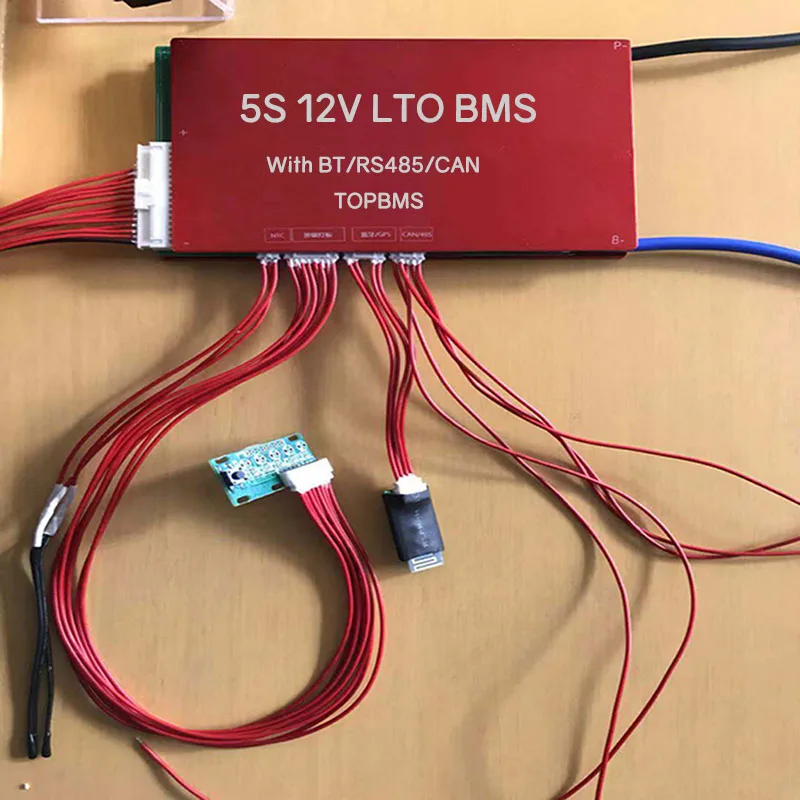 5S 12v lto bms 20a 80a com o aplicativo rs485 do telefone de bluetooth canbus ntc uart usado para baterias 2.3v2.4v de lto conectado em 5 séries|Acessórios para baterias| - AliExpress