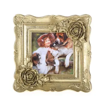 

European large photo frame square oil painting frame wedding props classical KTV