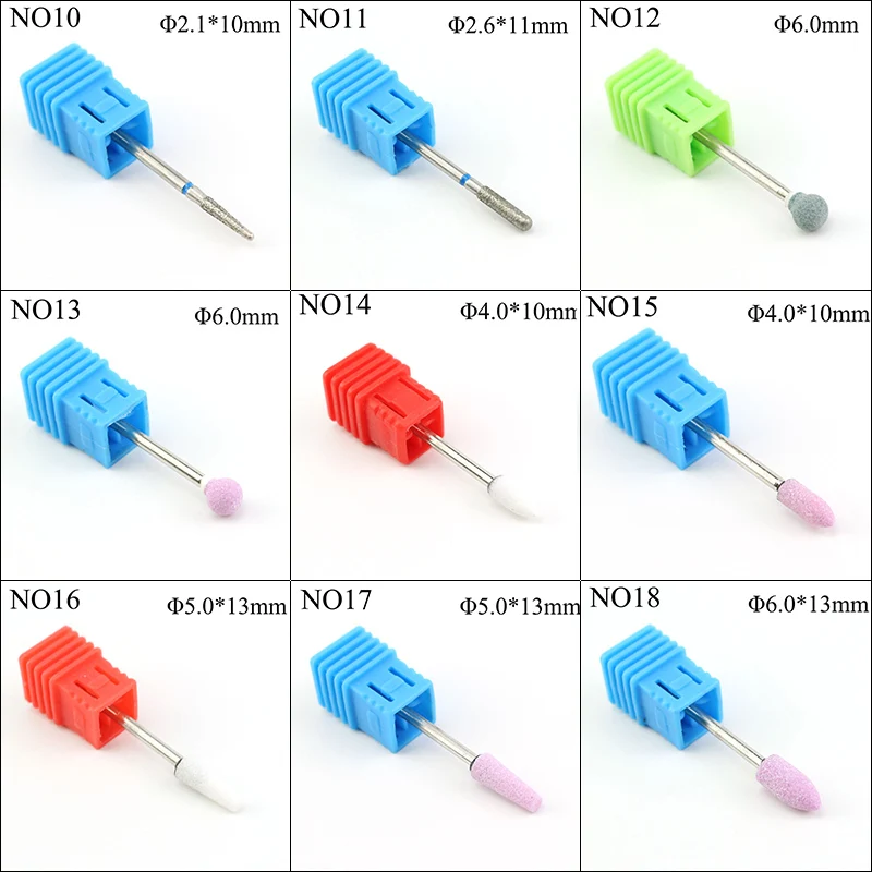 ERUIKA 24 Type Diamond Nail Drill Bit Milling Cutter for Manicure Rotary Burr Electric Machine Accessories Nail Files Brush 3