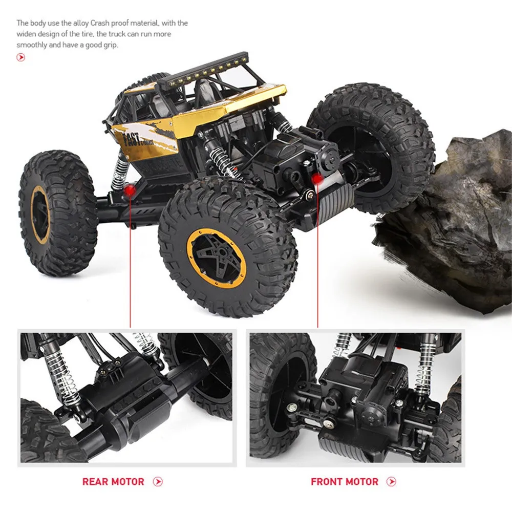 1/18 2,4 г 4WD 15 км/ч сплав высокоскоростной пульт дистанционного управления электрический автомобиль привод игрушка рок сканеры внедорожный RC альпинистский автомобиль модель игрушки