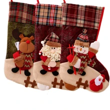 Рождественские украшения большой снеговик/медведь носки Рождественская елка/Лось Висячие подарочные носки Рождественский подарок сумки для дома Вечерние