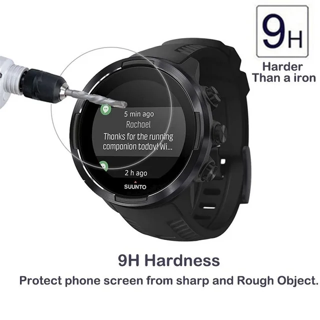 Protetor de tela de vidro temperado para Suunto 9