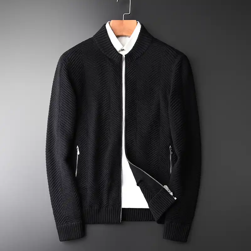 zipper collar sweater