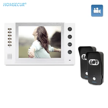 

HOMSECUR 8" Wired Video Door Phone Security Intercom with Recording Photo-taking 700TVLine IR Night Vision TC021-B+TM801R-W