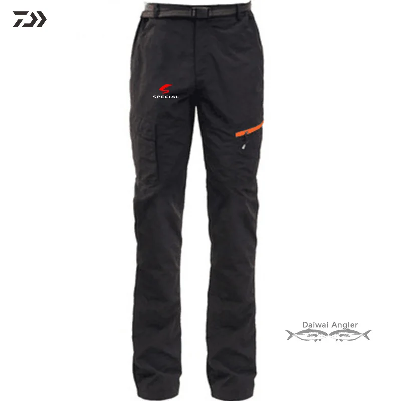 

Daiwa Quick Dry Fishing Pants Men Nylon Hiking Sport Thermal Fishing Clothing Climbing Zipper Pocket Pant Knitted Unisex Clothes