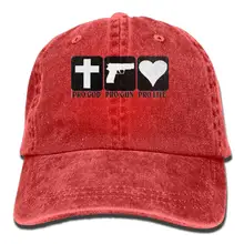 Мужская регулируемая бейсболка Pro God Pro Gun Pro Life