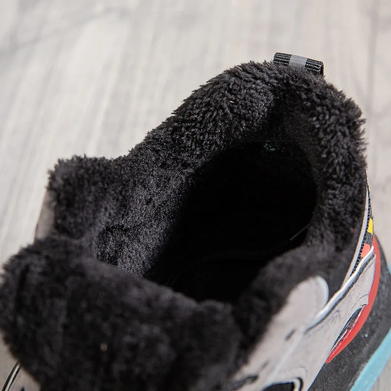 Winter Platform Sneakers Women New Shoes Woman black Sneakers Ladies Students Casual Shoes Plush Warm Autumn Dad Shoes Fur