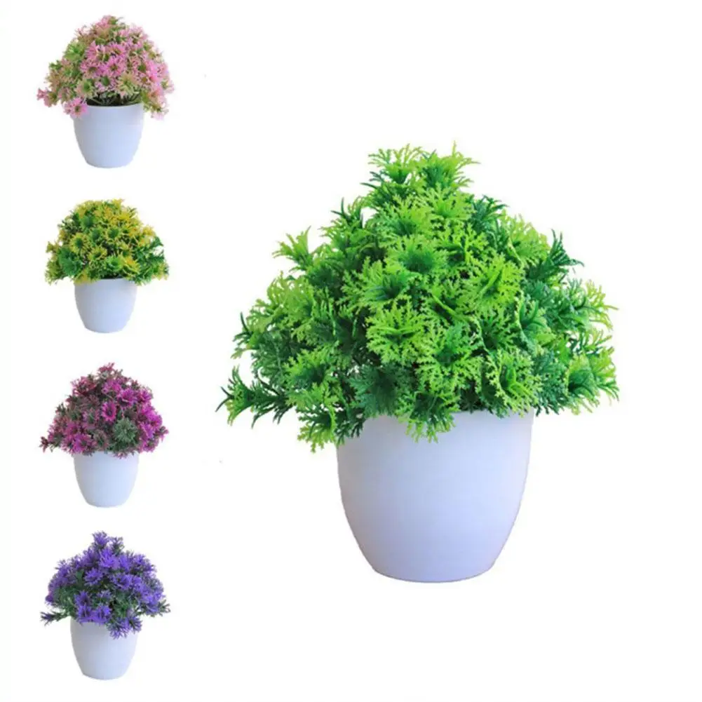 

Artificial Plant Bonsai Small Tree Pot Plants Fake Flowers Potted Ornaments Table Ornament For Home Decoration Garden Decor