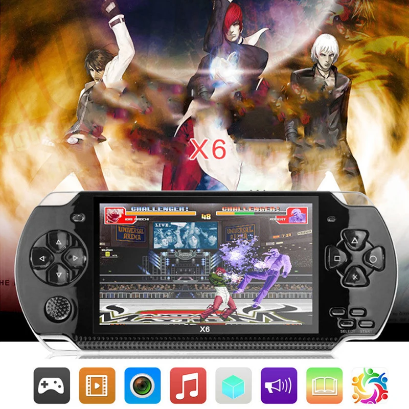 4.3inch Screen Handheld Game Player 8G Video Game Console Player Retro Mp4 Player Game Player Support Camera,Video,E-book