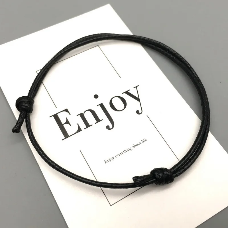 Simple Handmade Anklets Adjustable Rope Lucky Ankle bracelet Foot Accessories for Girl Women silver anklet bracelet ankle chains beads anklet fashion accessories