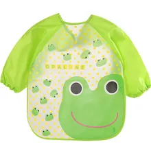 Детская одежда для девочек Детская отрыжка ткани дети мальчик нагрудник для кормления с животным узором, Водонепроницаемый для младенцев с длинными рукавами для малышей в стиле «Человек-паук»