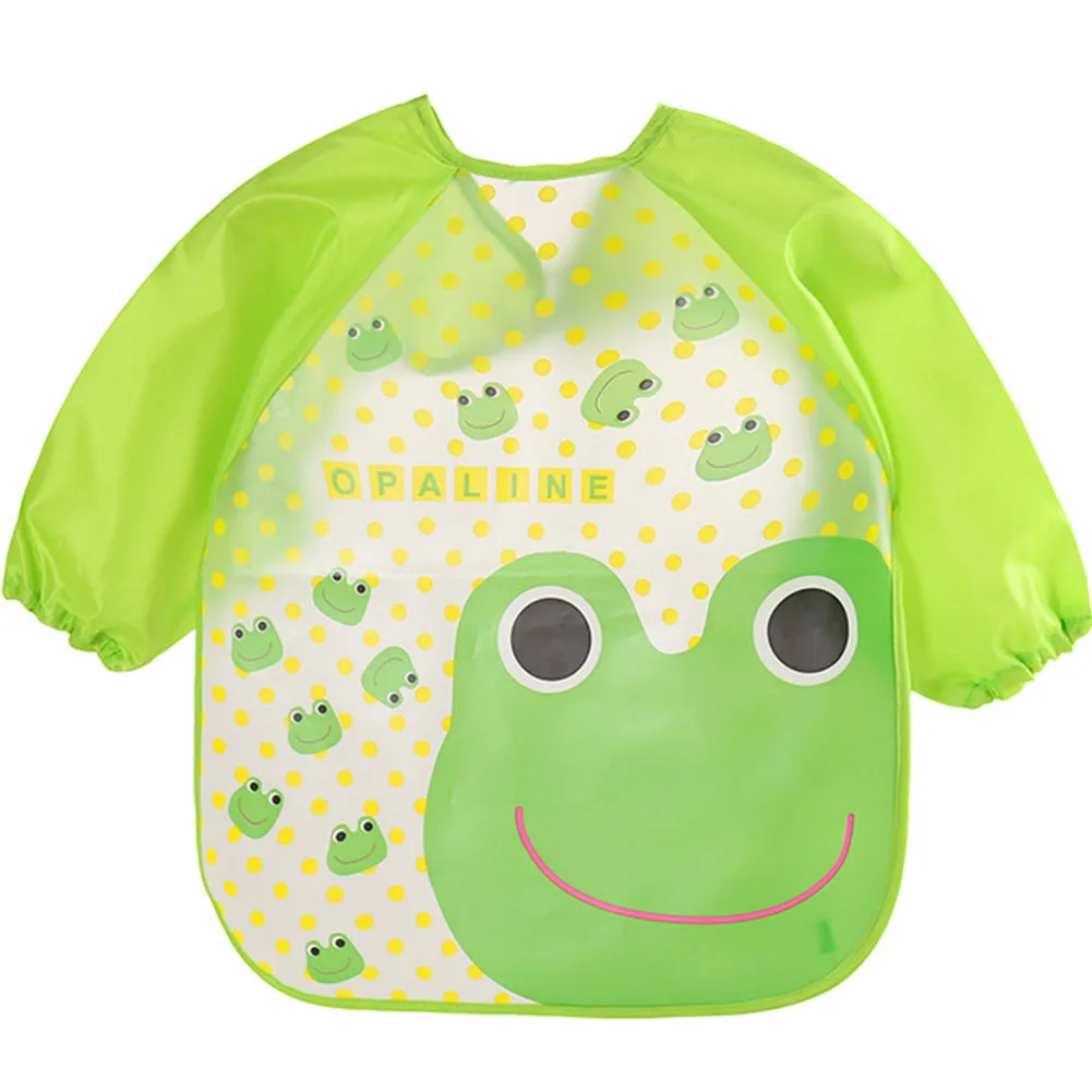 

Children Girls Baby Burp Cloths Kids Boy Eating Bib Feeding Animal Pattern Waterproof Infants Long Sleeve Toddler