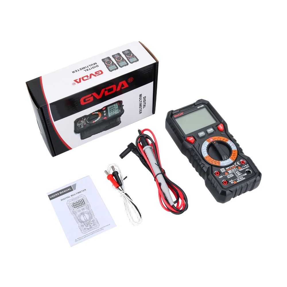 Digital Multimeter Ture RMS Auto Range 6000 Counts 1000V 10A AC DC Ohm Hz NCV Live Voltage Temperature Meter digital multimeter multimeter tester analog multimeter