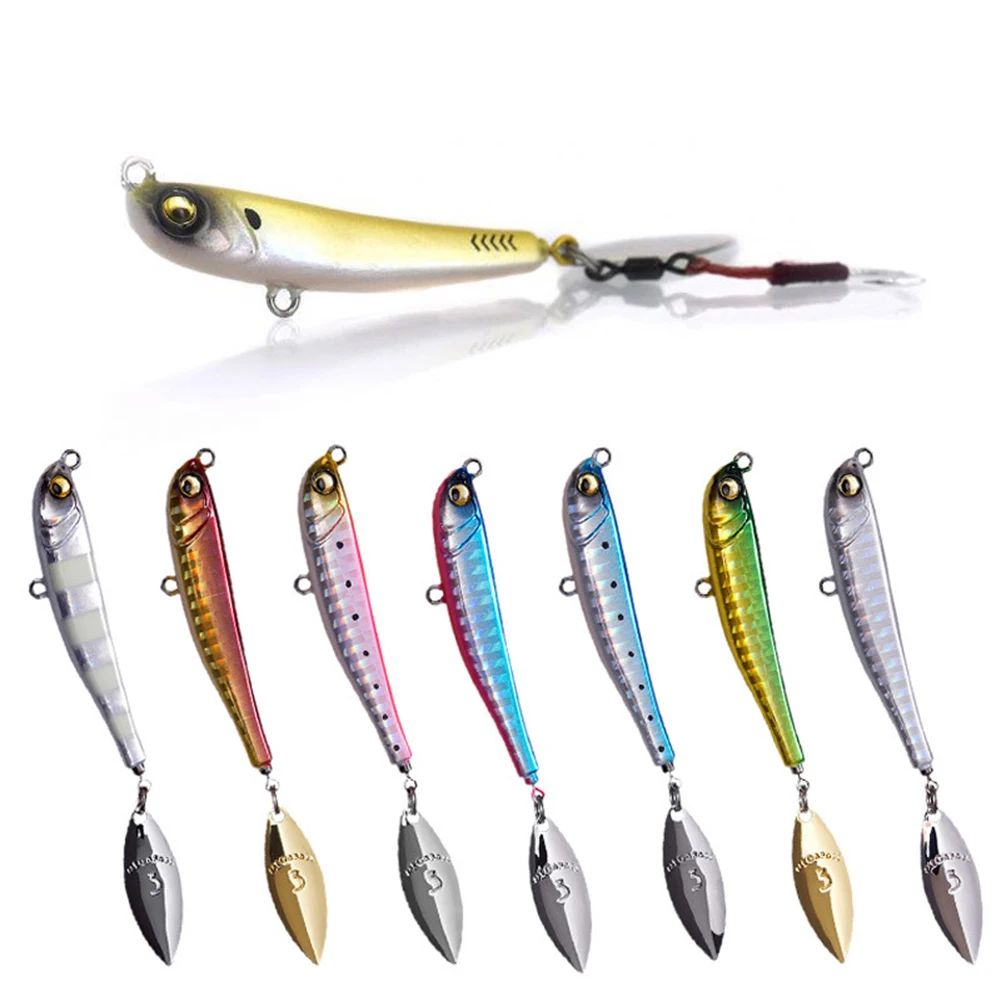 Jig Bait Winter Fishing with Spinner Spoon Fishing Lures 62mm 30g Jigs Trout Winter Fishing Hard Baits Tackle Pesca Makippa 30G